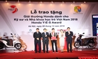 Sinh viên Nguyễn Như Cường nhận Giải thưởng Honda Y-E-S năm 2018