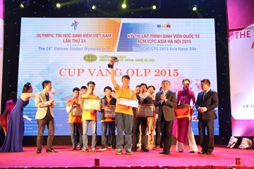 Trường Đại học Công nghệ vô địch kỳ thi lập trình quốc tế ACM/ICPC châu Á 2015 (điểm thi Hà Nội) và giành Cúp vàng cuộc thi Olympic tin học sinh viên lần thứ 24