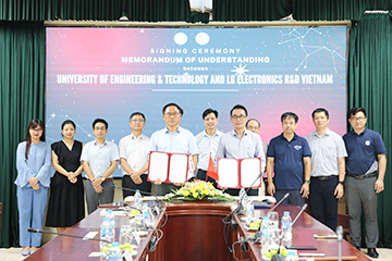 Lễ ký kết hợp tác giữa Trường Đại học Công nghệ với Công ty LG Electronics R&D Việt Nam